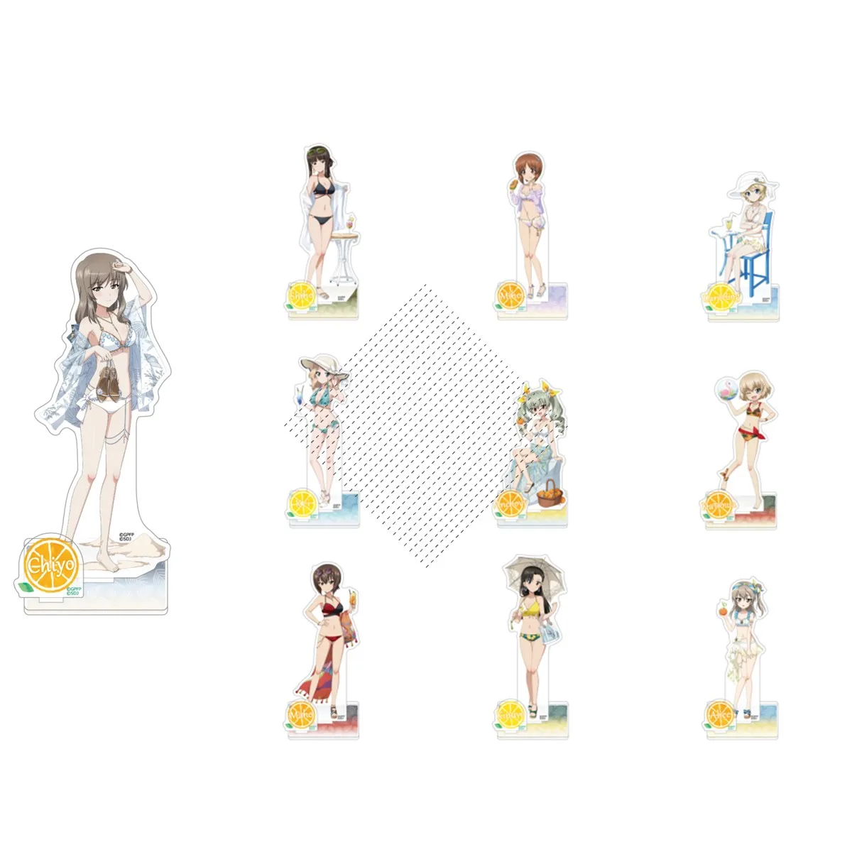 لعبة Anchovy Darjeeling Nishizumi Miho Maho Nishi Kinuyo الاكريليك حامل دمية أنيمي نموذج لجسم لوحة تأثيري لعبة للهدايا