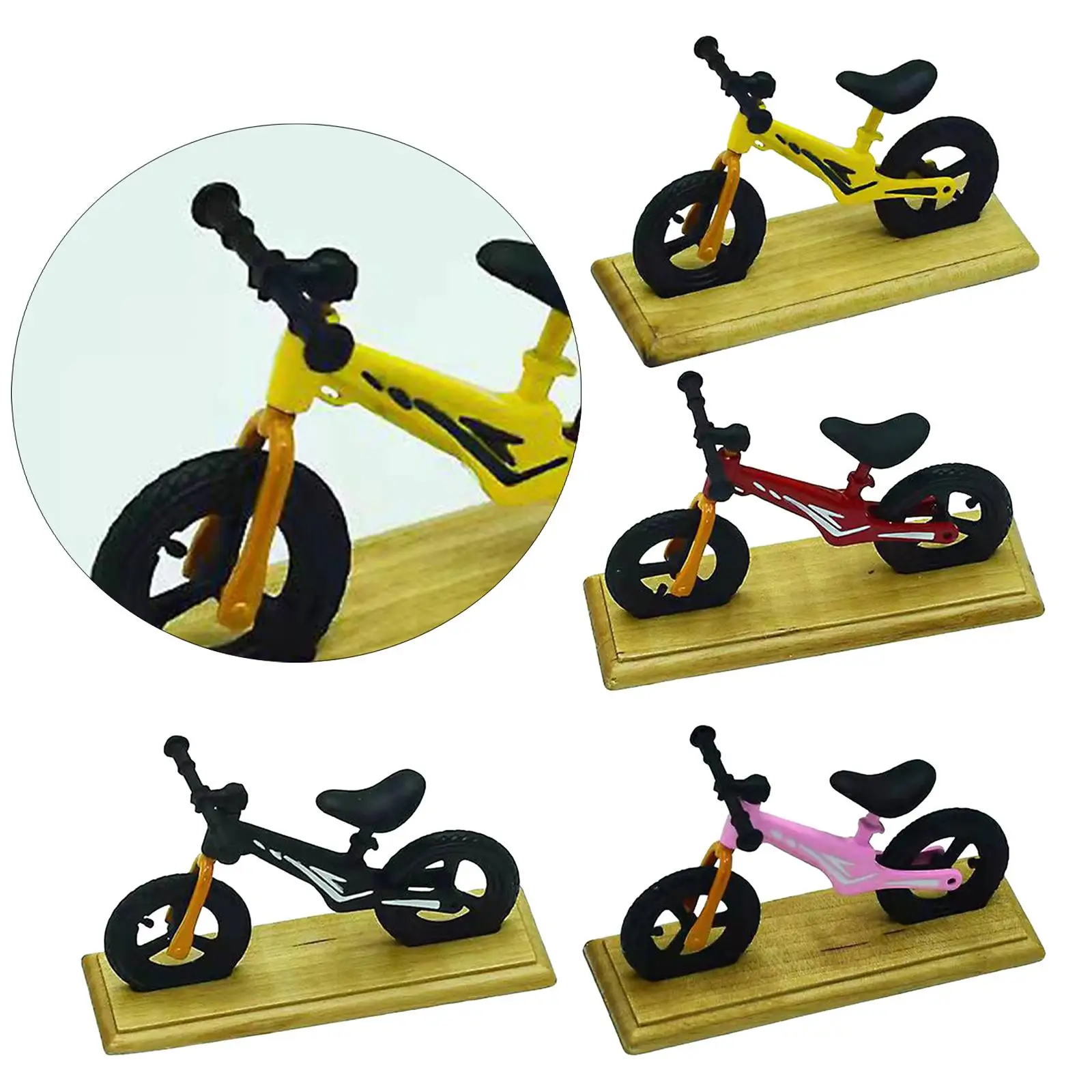 Miniature Bike Toy Mini Bike Toys Mini Props for Dollhouse Trains Railway