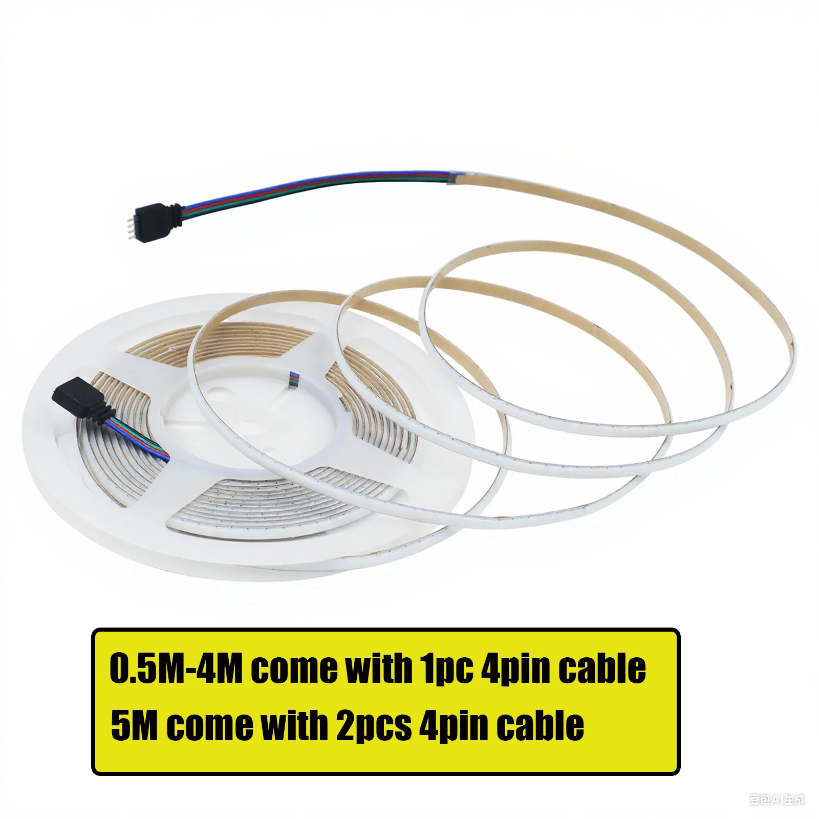 DC 12V 24V RGB COB LED Strip Narrow Version 5MM 576LEDs/M High Bright Dotless Home Decor Led Tape Diode Flexible Ribbon Rope