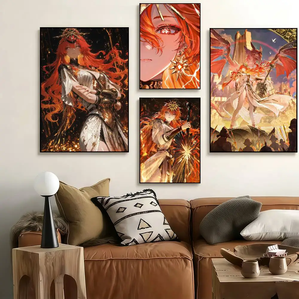 Game Wuthering Waves AUGUSTA Poster Self-adhesive Art Waterproof Paper Sticker Coffee House Bar Room Wall Decor