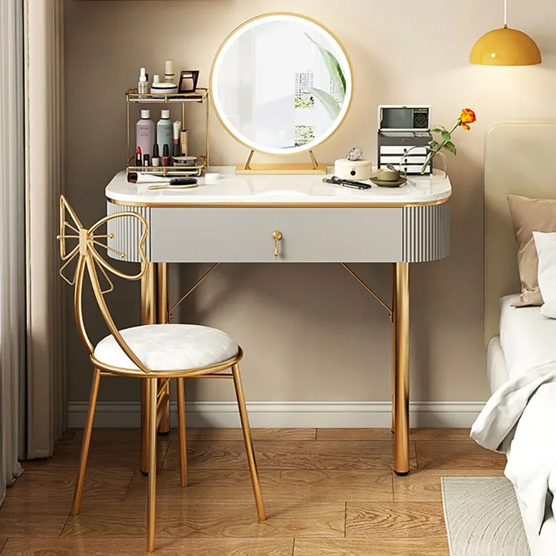 Girls Women Makeup Vanity Table Drawer Mirror Storage Cabinet Makeup Table Dresser Stand Coiffeuse De Chambre Furnitures