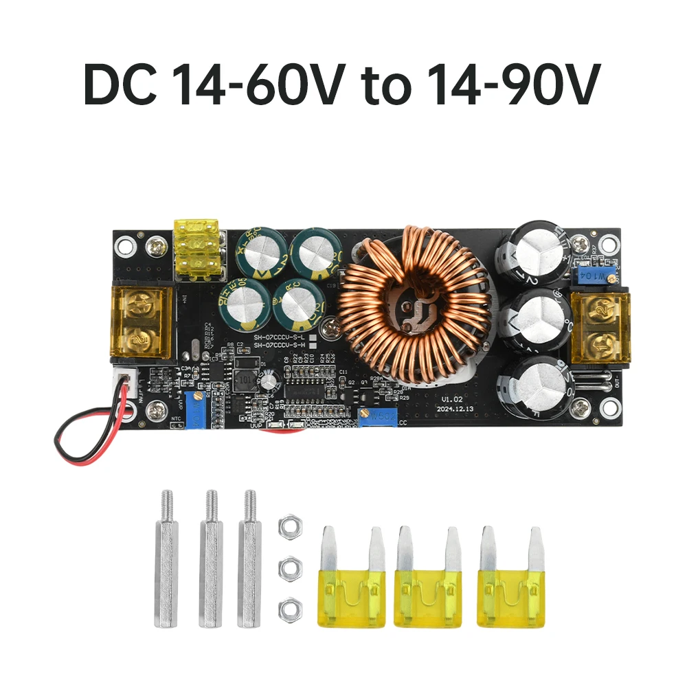 1800W 40A DC-DC Boost Converter Step Up Power Supply Module Constant Voltage Current DC14-60V to 14-90V Adjustable Voltage Charg