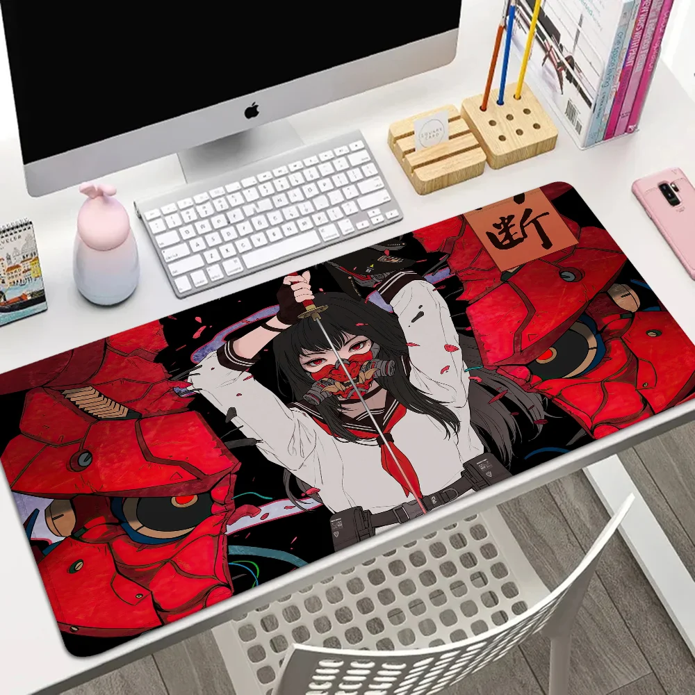 Samurai Diy Gaming Computer Mat Mause Pad Gaming Setup Accessories Mousepad Gamer 900x400 Large Mouse Pad Desktops Mats Keyboard