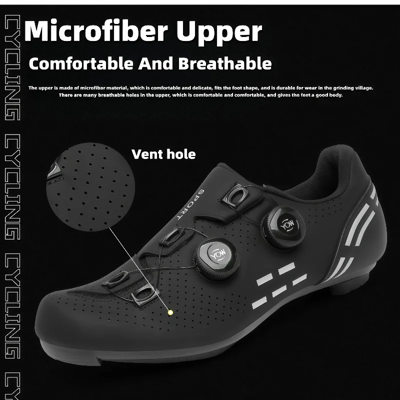 Hochwertige Fahrradschuhe Herren SPD selbstsichernde Rennrad-Sportschuhe Damen MTB Mountain rutschfeste Fahrradschuhe 36-47 – Detail 6