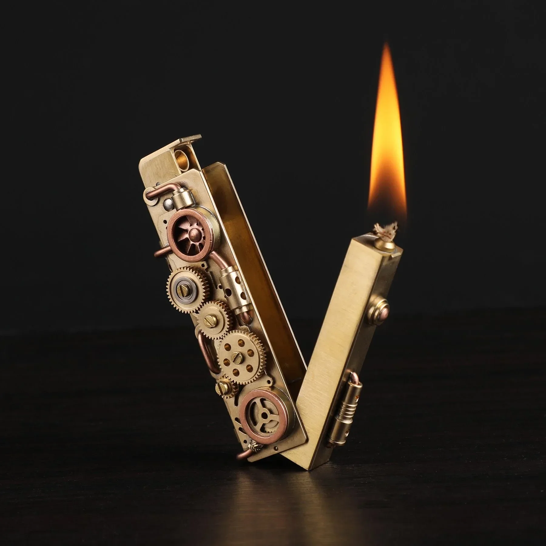 

Original New Arrivals Lanzi Steampunk Handmade DIY Kerosene Lighter Automatic Ignition Creative Lighter gadgets for men