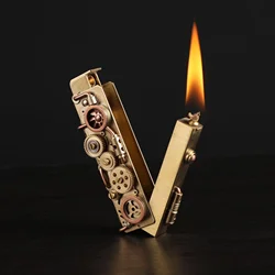 Original New Arrivals Lanzi Steampunk Handmade DIY Kerosene Lighter Automatic Ignition Creative Lighter gadgets for men