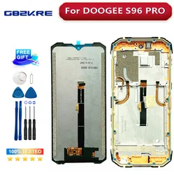 오리지널 DOOGEE S96 Pro S96 GT LCD 디스플레이, 프레임 및 터치 스크린 디지타이저 어셈블리, 교체 유리 포함, 6.22 인치