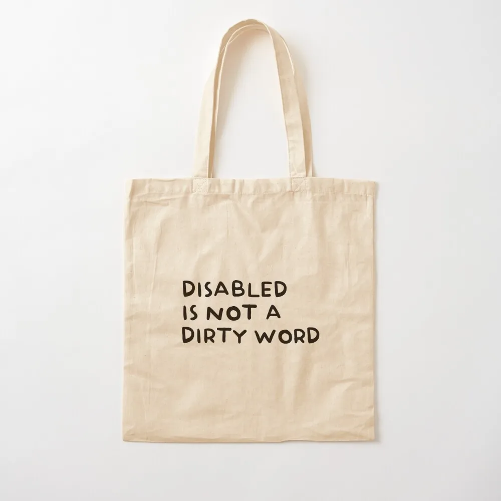 المعاقين ليس كلمة قذرة حمل حقيبة المتسوق حقيبة يد حقيبة القماش امرأة المرأة المتسوق حقيبة أكياس القماش