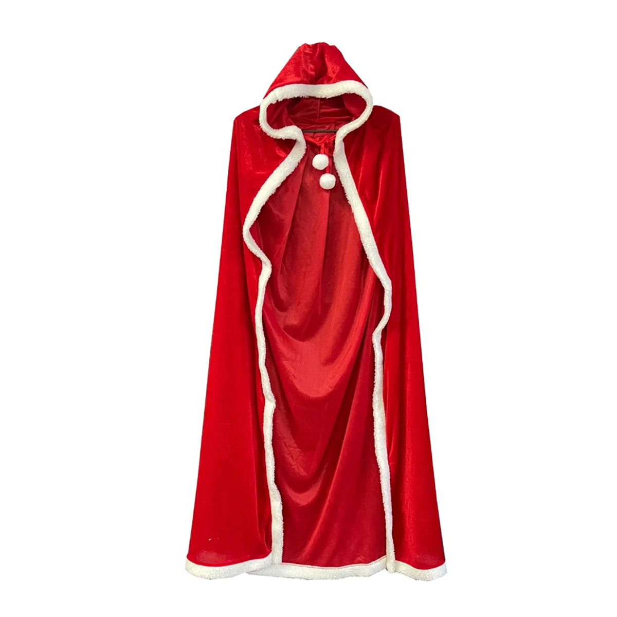 

AOA-Christmas Cloak Santa Cloak Adult Christmas Cape for Women Christmas Halloween Costume Cloak Hooded Dress Up 150cm