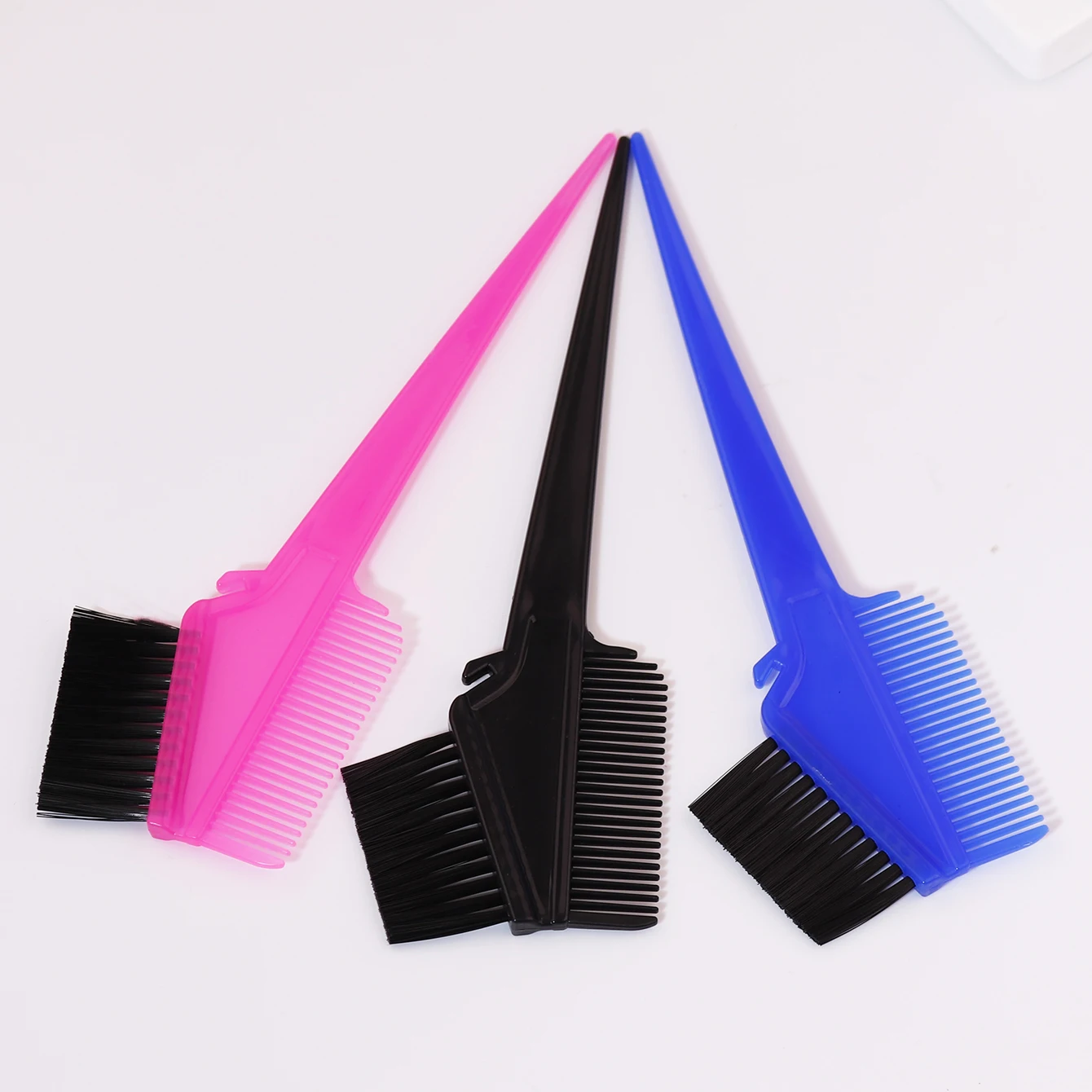 Solid color double-sided hair dye brush 1/3pcs, used for dyeing hair combs, household tools DIY，Special for real hair wigs