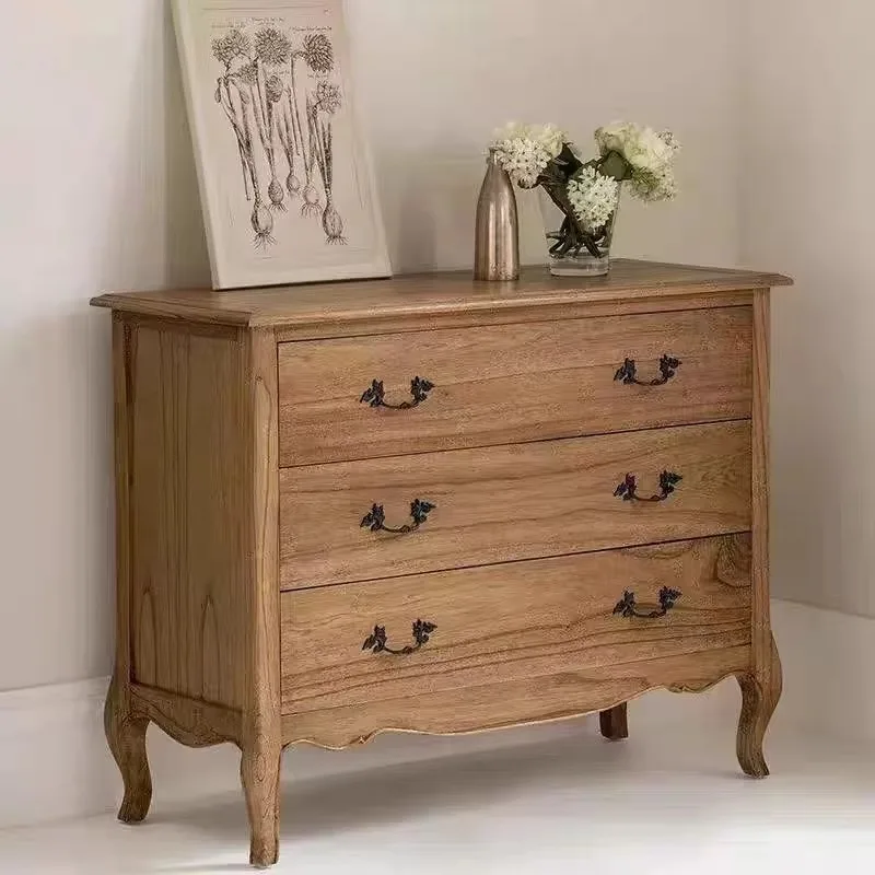 

Hot Selling French Vintage Furniture Storage Solid Wood Oak Chest of Drawers of Bedroom