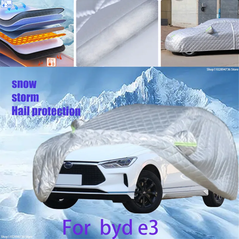 

For byd e3 Outdoor Cotton Thickened Awning For Car Anti Hail Protection Snow Covers Sunshade Waterproof Dustproof