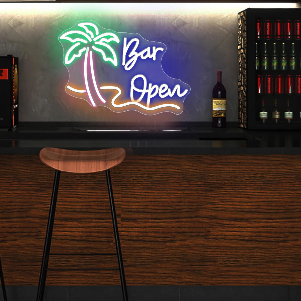 Beach Bar Open Neon Custom designed for beach bar nightclub shop signboard party set the mood to make the store more attractive