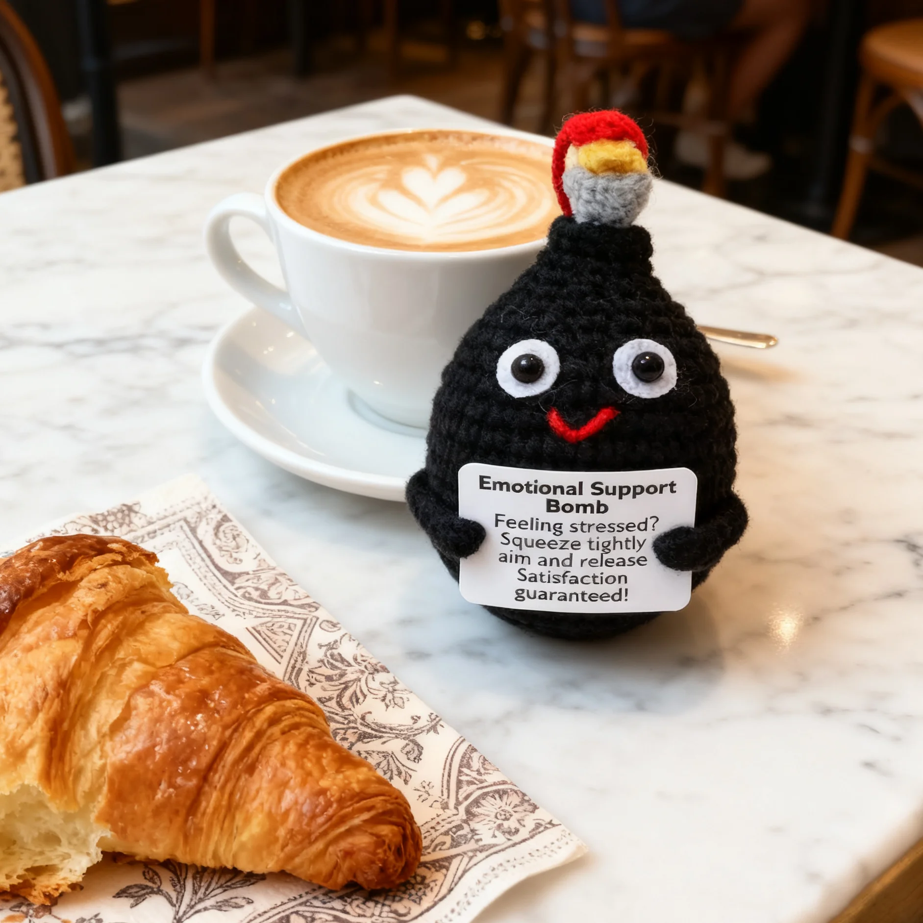 

Best Selling Handmade Crochet Emotional Support Plush Adorable Knitted Craft Toy Trendy Gift for Friends