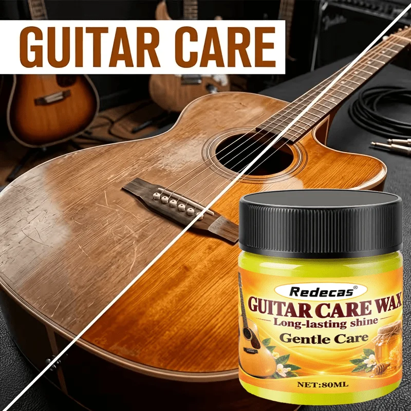 Musical Instrument Care Wax for Violin & Guitar. Wood Polish Enhances Grain, Nourishes & Shines Surfaces, Gloss, Non-Damaging.