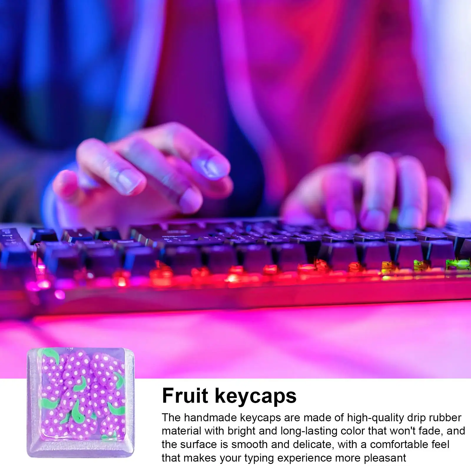 Cute Key Caps Cute Keycaps Candy Fruit Keycaps Decorative Computer Accessories DIY Fruit Key Caps Enhance Your Typing Experience