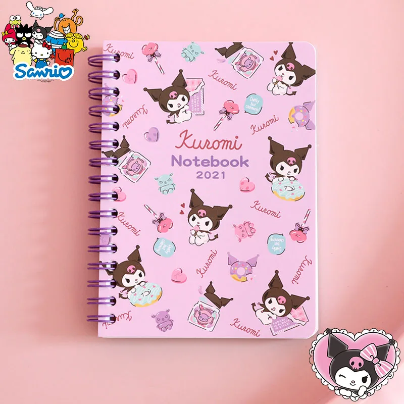 Sanrioed Anime Series Kawaii Kuromi My Melody Cinnamoroll Kitty Little Twin Stars Cartoon Notebook Student Notebook Kids Gifttoy