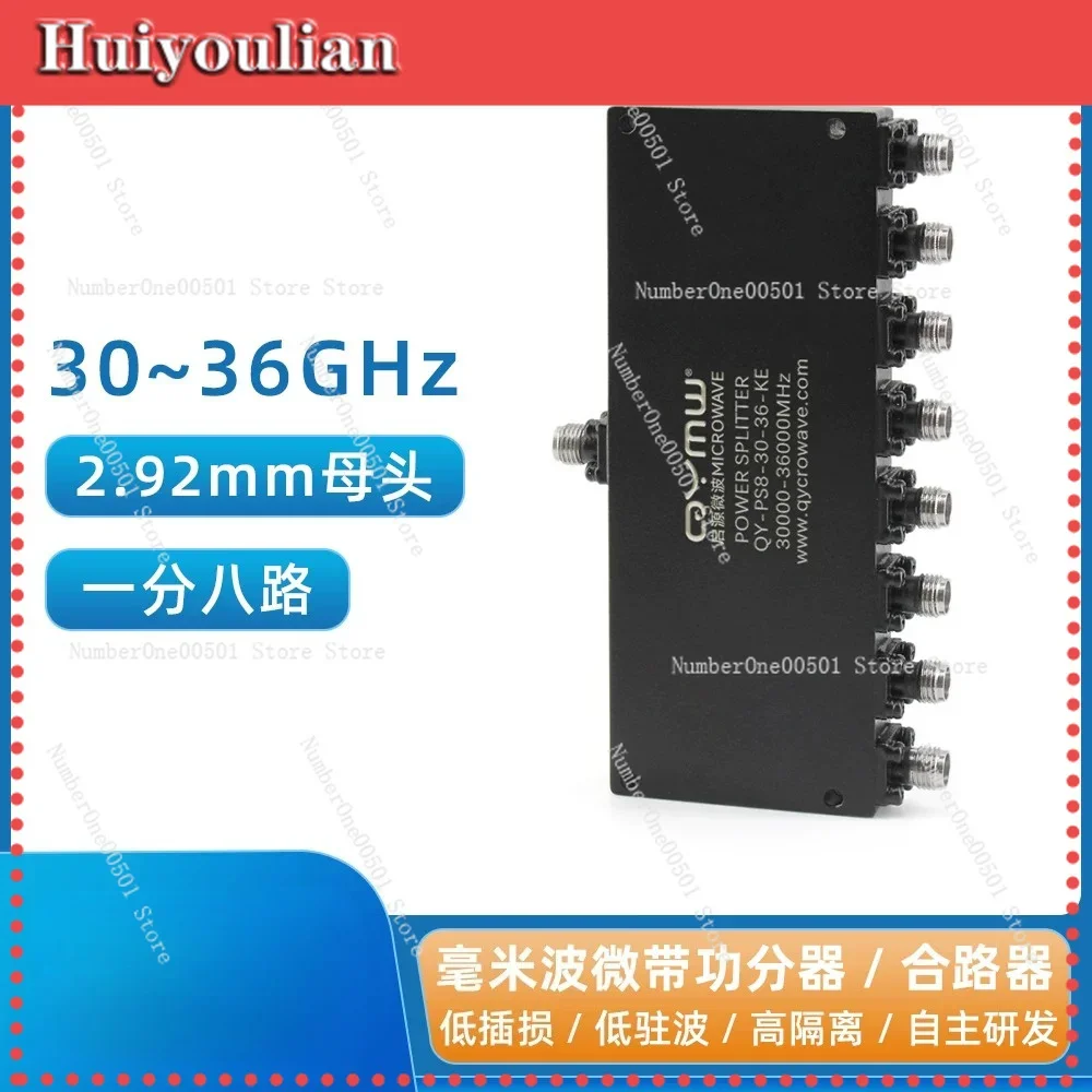 

2.92mm 30-36GHz Microstrip 8-Way Power Divider High Frequency RF Combiner Power Splitter -095