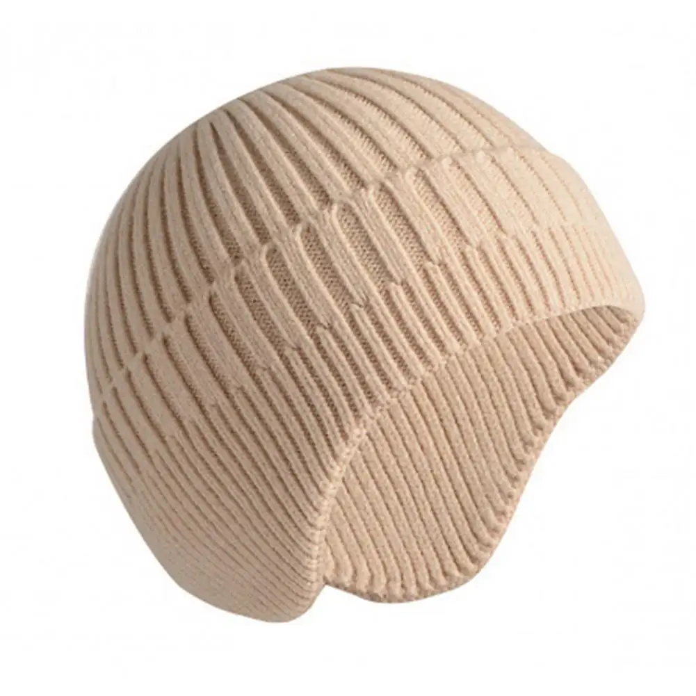 Secure Fit Running Cap for Winter Winter Knitted Hat with Ear Flaps for Men Soft Fleece Lined Thermal Cap Weather for Running