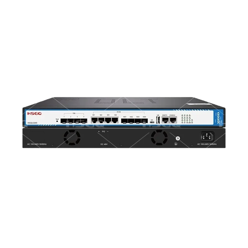 FTTH Optical Line Terminal HSGQ-04R GPON OLT 4*GE Port PON 10GE Uplink Supports CLASS C + Transceiver Module OLT