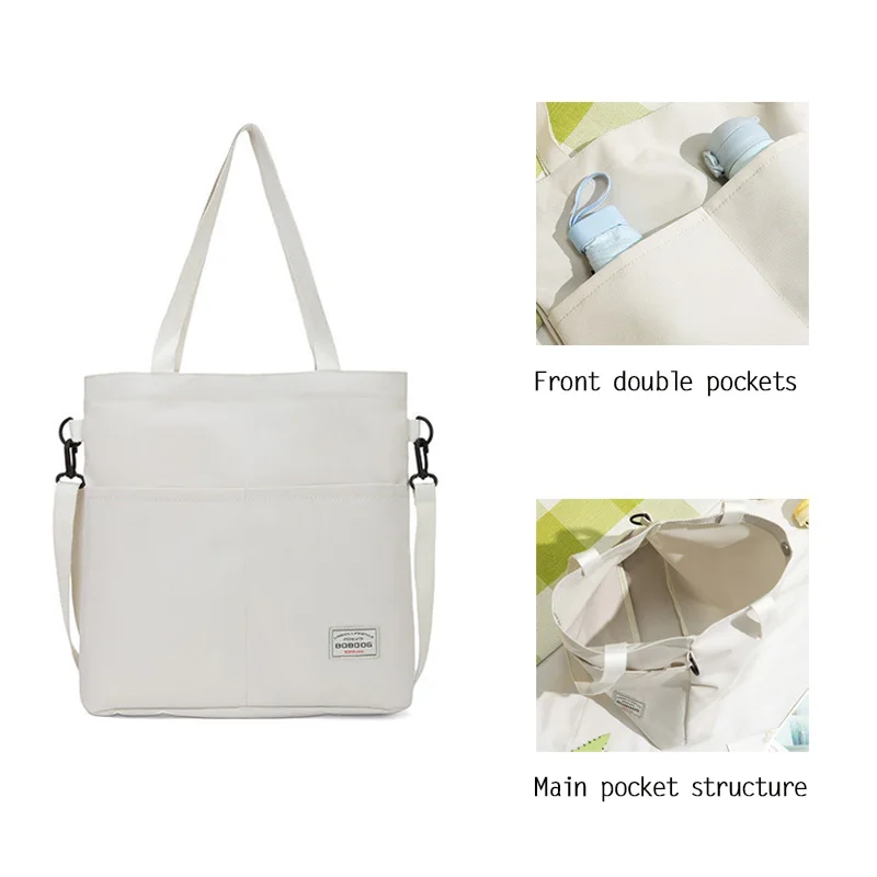 Color blocking large capacity fresh and cute insd tote bag, new cute female student handbag, single shoulder diagonal cross bag