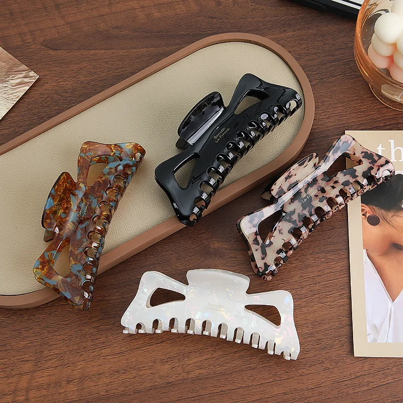 Große Hohlklauen-Haarspange aus Acetat, süße Schleifen-Haarspange, modische Haaraccessoires für Damen