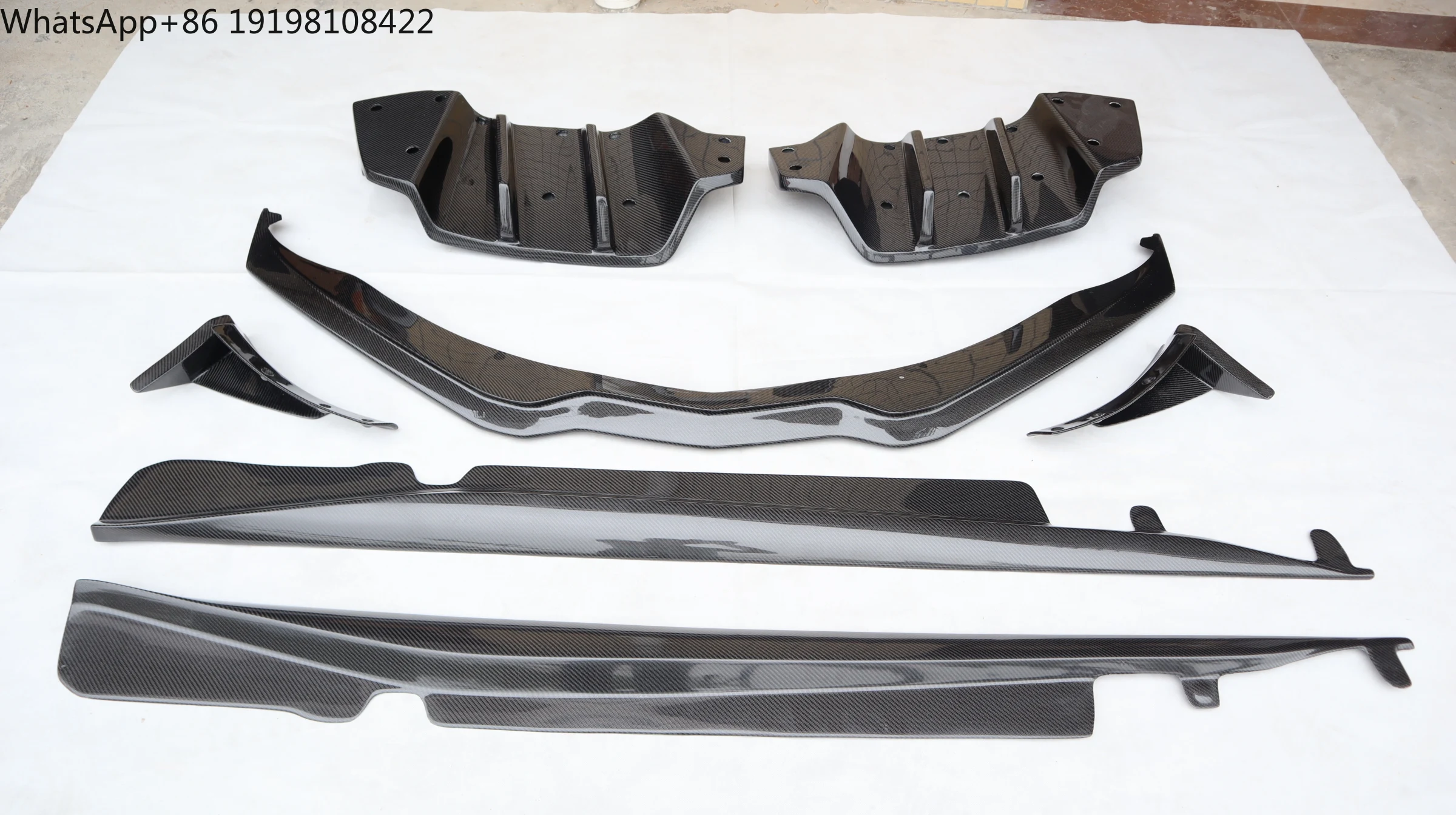 High Quality Carbon Fiber C7 Front Lip Rear Diffuser Side Skirts Body Kit For Chevrolet Corvette C7