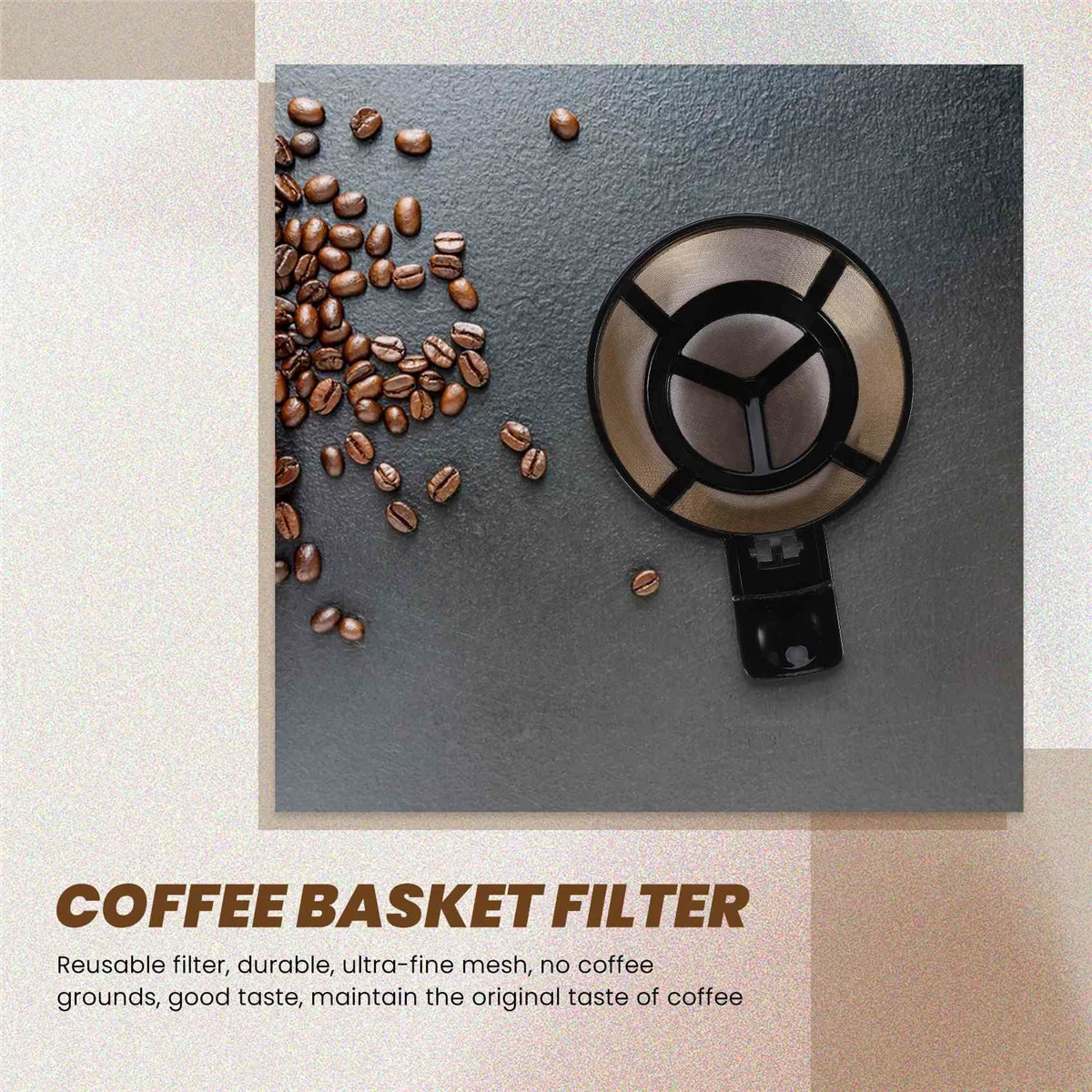 فلتر سلة قهوة قابل لإعادة الاستخدام لموديلات ماكينة صنع القهوة ذات الاتجاهين 49980A، 49980Z، 47650، 49933