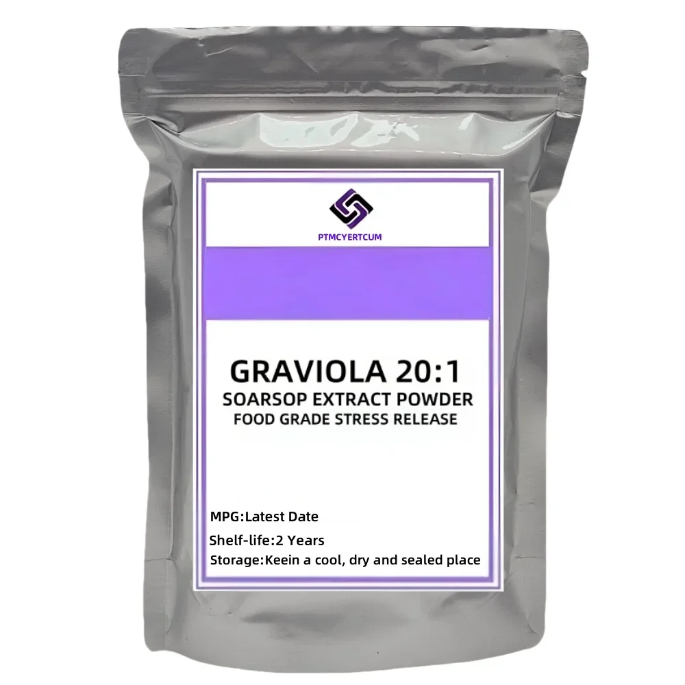 

Customized 100% Graviola Extract Powder 20:1 Proportion Packaging Bulk Soursop Out Packing Aluminum Foil Bag for Annona Muricata