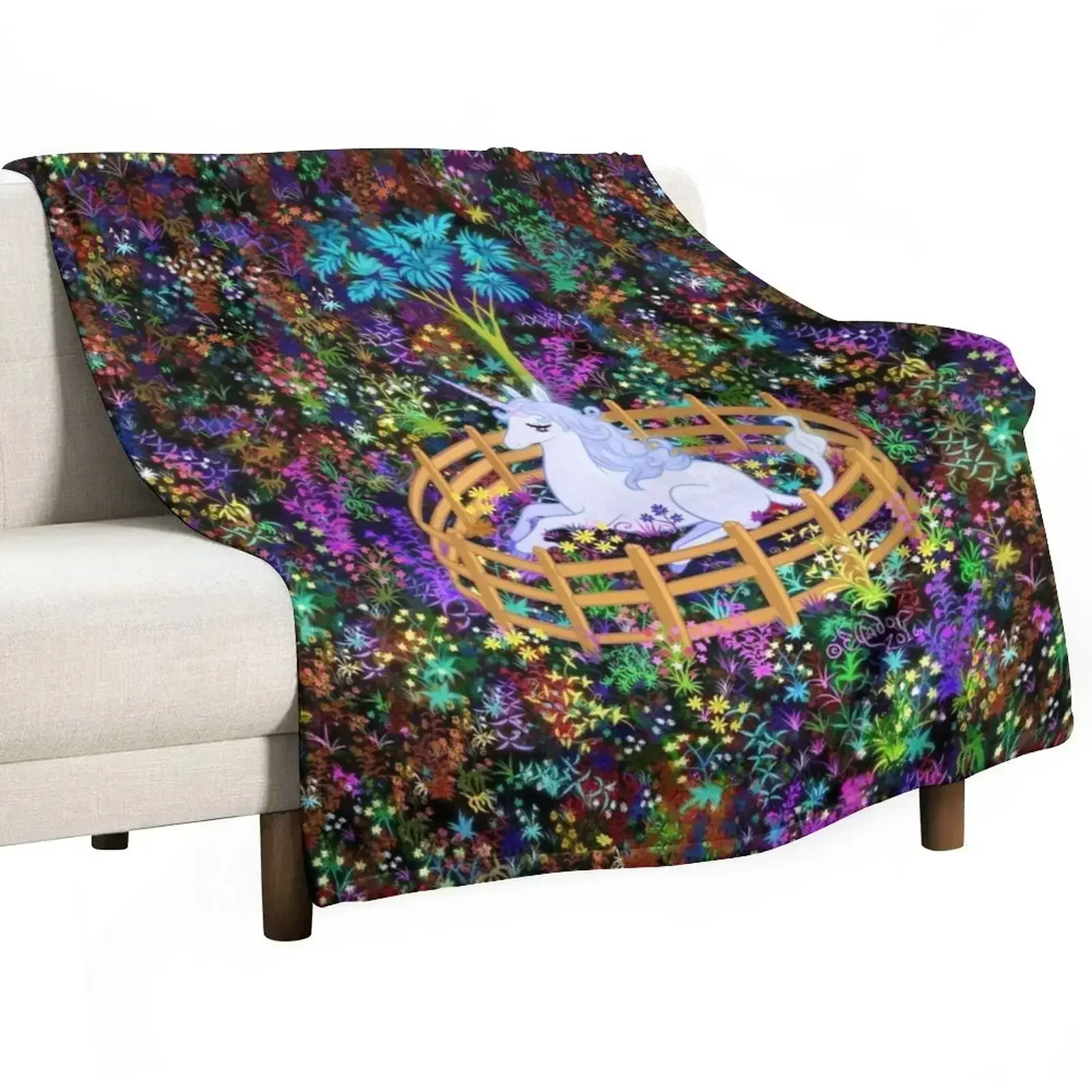 

The Last Unicorn in Captivity Throw Blanket Luxury Throw Sofa for winter Blankets Sofas Of Decoration Blankets