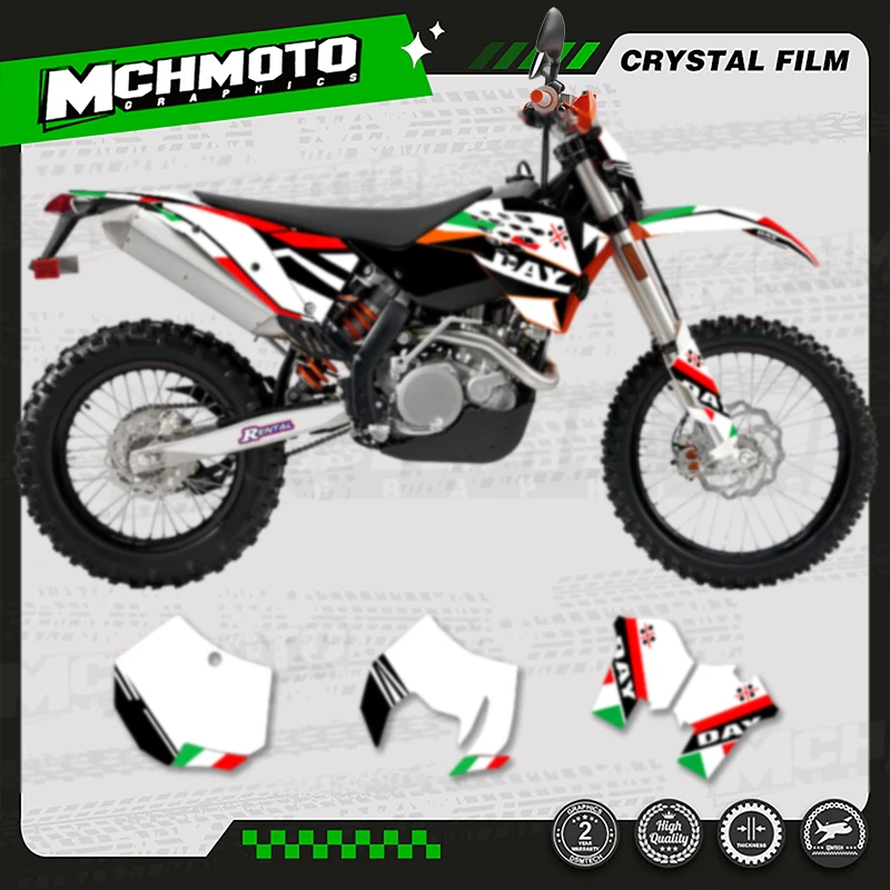 

MCHMFG Motorcycle Fairing Graphics Background Decal Sticker for KTM EXC XCW 2008 2009 2010 2011 SX SXF 2007 2008 2009 2010