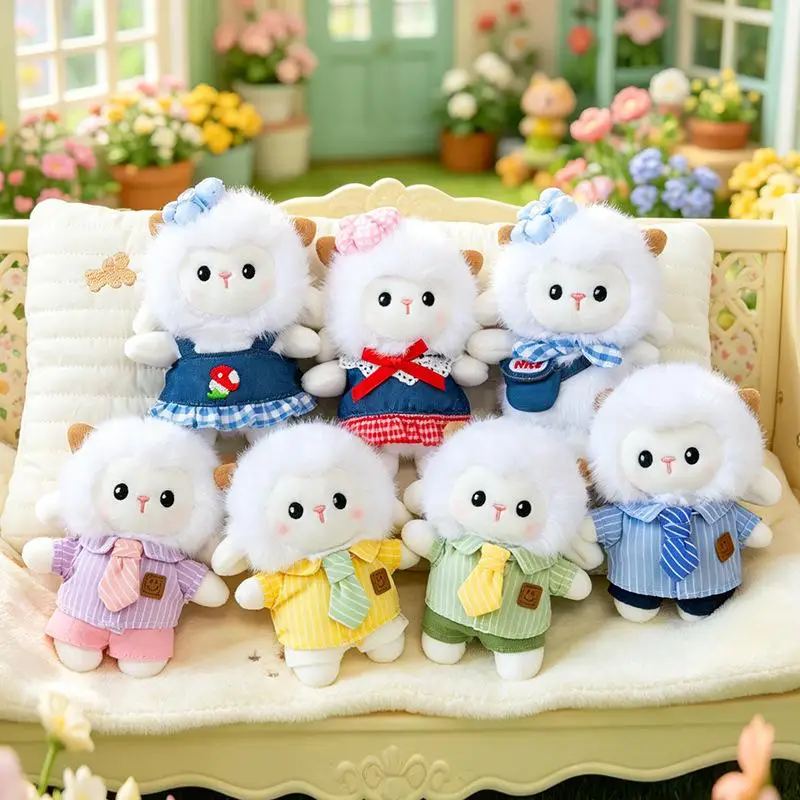 Princess Dress Little Lamb Plush Toys 13cm Sheep Stuffed Doll Kid's Accompany Toys Girls Room Decor Toy Kids Idea Birthday Gifts