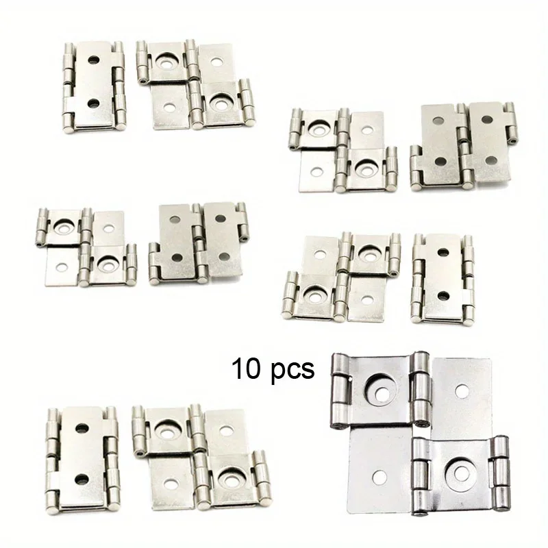 

10pcs Furniture Folding Screen Hinges Hardware Bedroom Bathroom Folding Screen Gate Hinges Retro Style Double-Acting Hinges