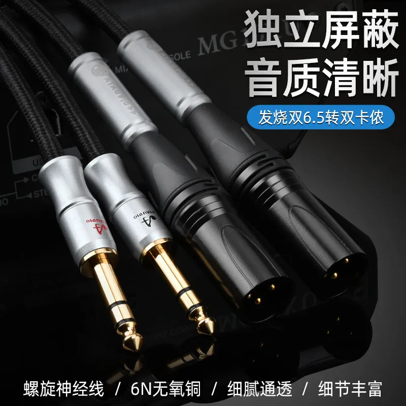 

Audio Cables 6.5mm To XLR Connector Fever Grade Pure Copper Microphone 3 Pin to Balanced XLR Cabo For Amplifier Mixing Console