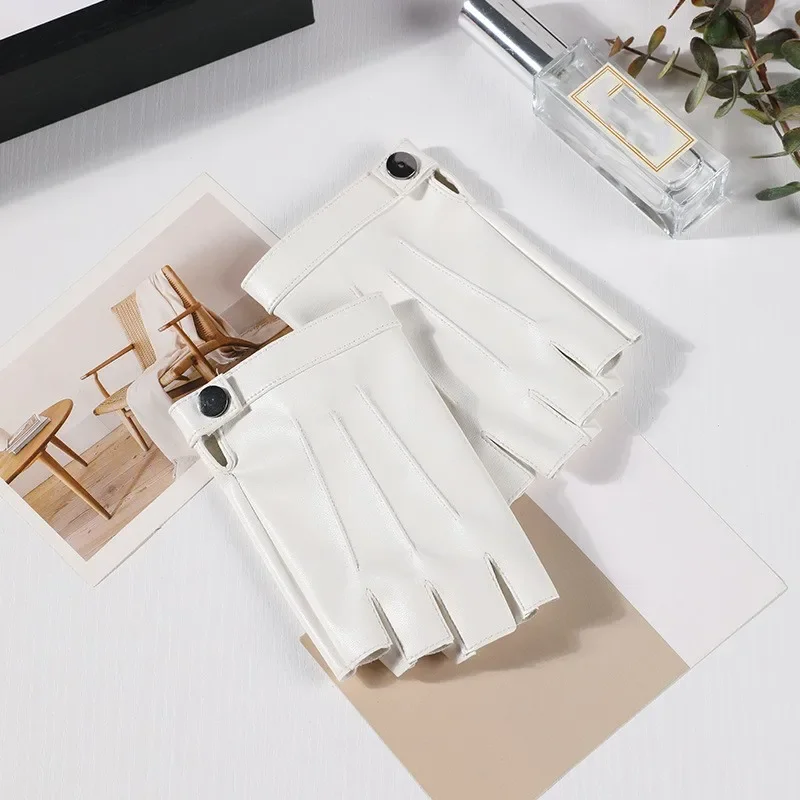 Summer Men Women Comfortable Daily Outings Car Driving Half Finger Gloves Mittens Outdoor Driving Gloves