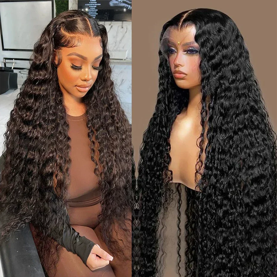 

36 Inch Deep Wave Frontal Wig Transparent 13x4 13x6 HD Lace Frontal Human Hair Wigs Curly Human Hair Lace Frontal Wigs For Women