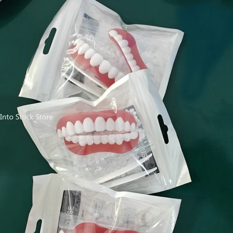 False Teeth Silicone Upper Lower Veneers Perfect Men Women Dental Patches Braces  Simulated Stickers for Teeth Orthodontic