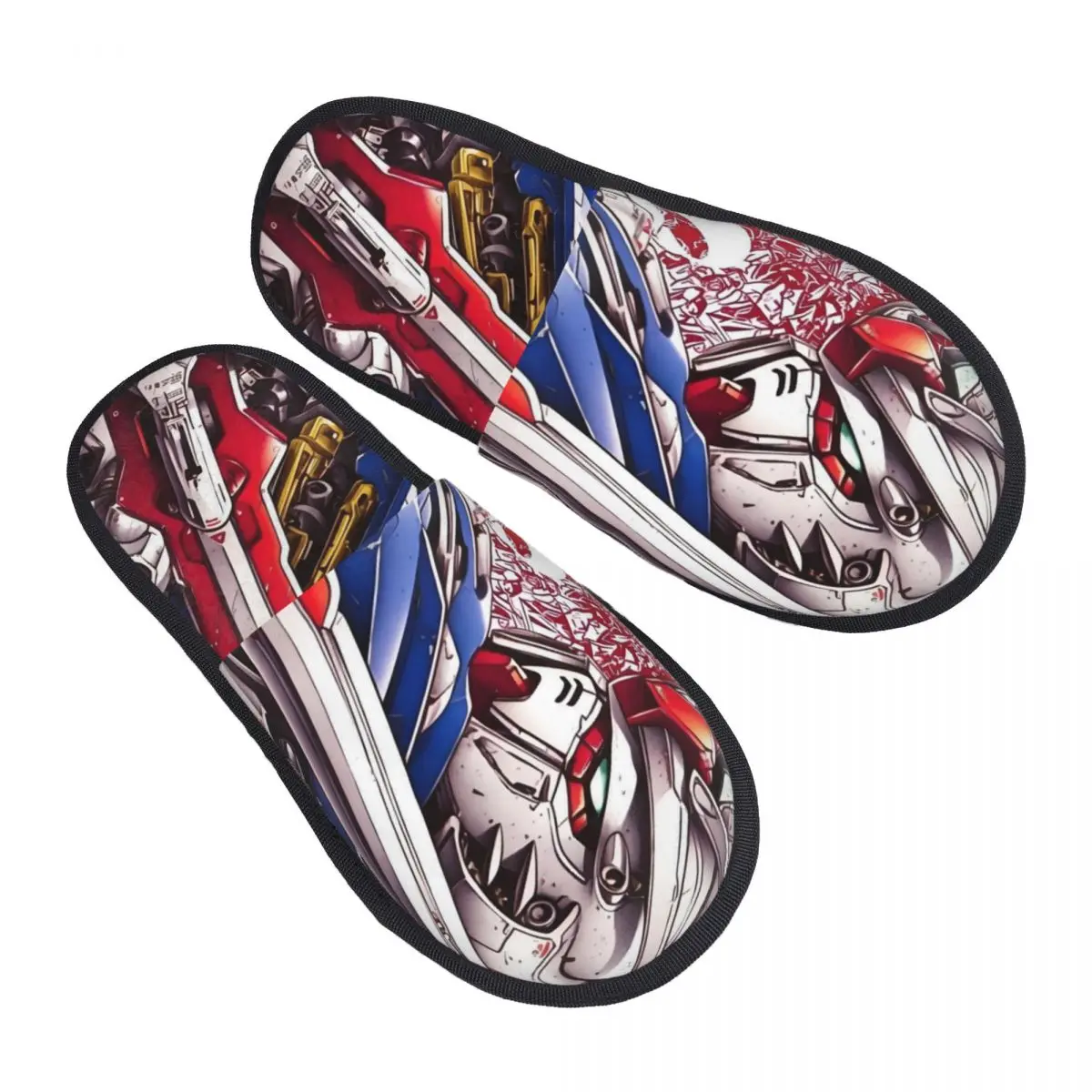 Benutzerdefinierte Spiel Anime G-Gundams Memory Foam Hausschuhe Frauen bequeme warme Roboter Hausschuhe