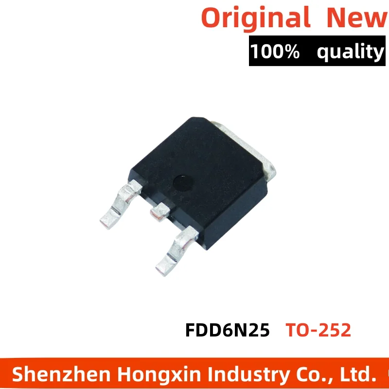 

10 pieces New patch New FDD6N25TM MOSFET N-channel withstand voltage: 250V Current: 4.4A DPAK-3