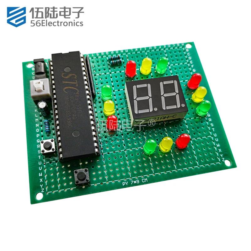 Simple 51 Single-chip Microcomputer Traffic Light DIY Electronic Production Components Supplies