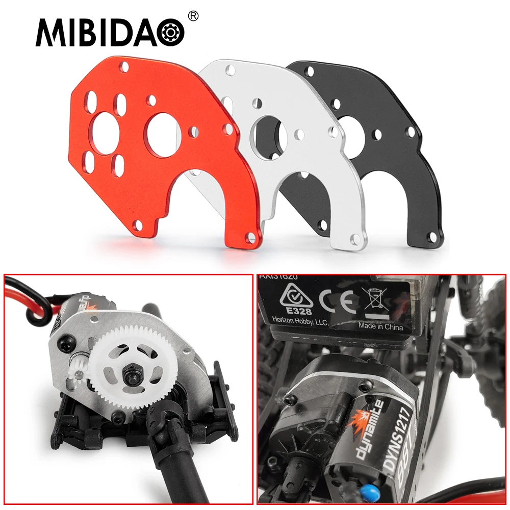 MIBIDAO Metal Barrage Motor Fixing Plate for Axial SCX24 Deadbolt Chevrolet Wrangler Gladiator Bronco 1/24 RC Crawler Car Model