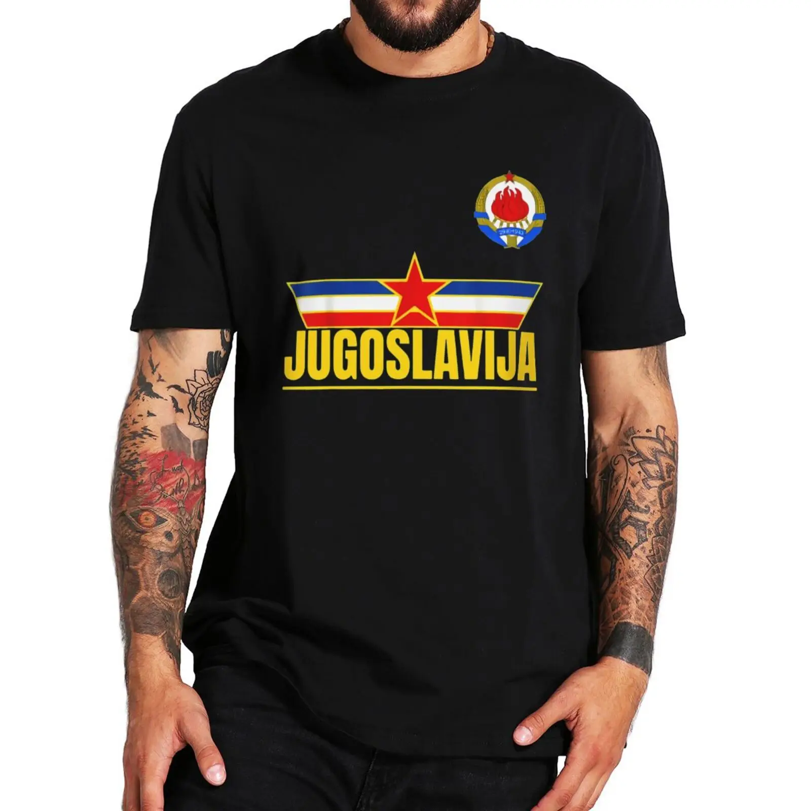 Mens tee-shirt Jugoslavija Zastava Yugoslavia Nationa T-shirt Jugoslavija Lovers Gift Vintage Tops Casual Cotton Unisex T Shirt