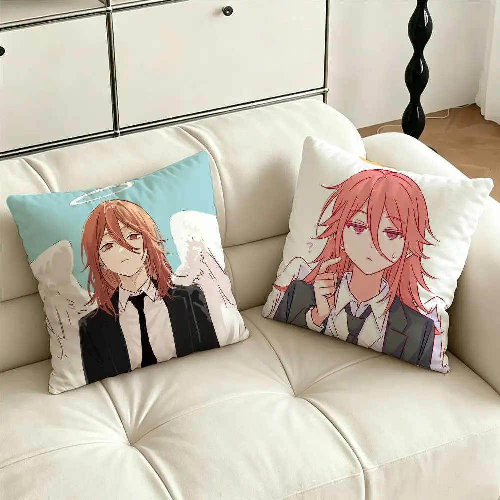 Angel Devil Anime Character  Pillow Case Pattern Printed Pillowcase For Living Room Sofa Cushion Cover