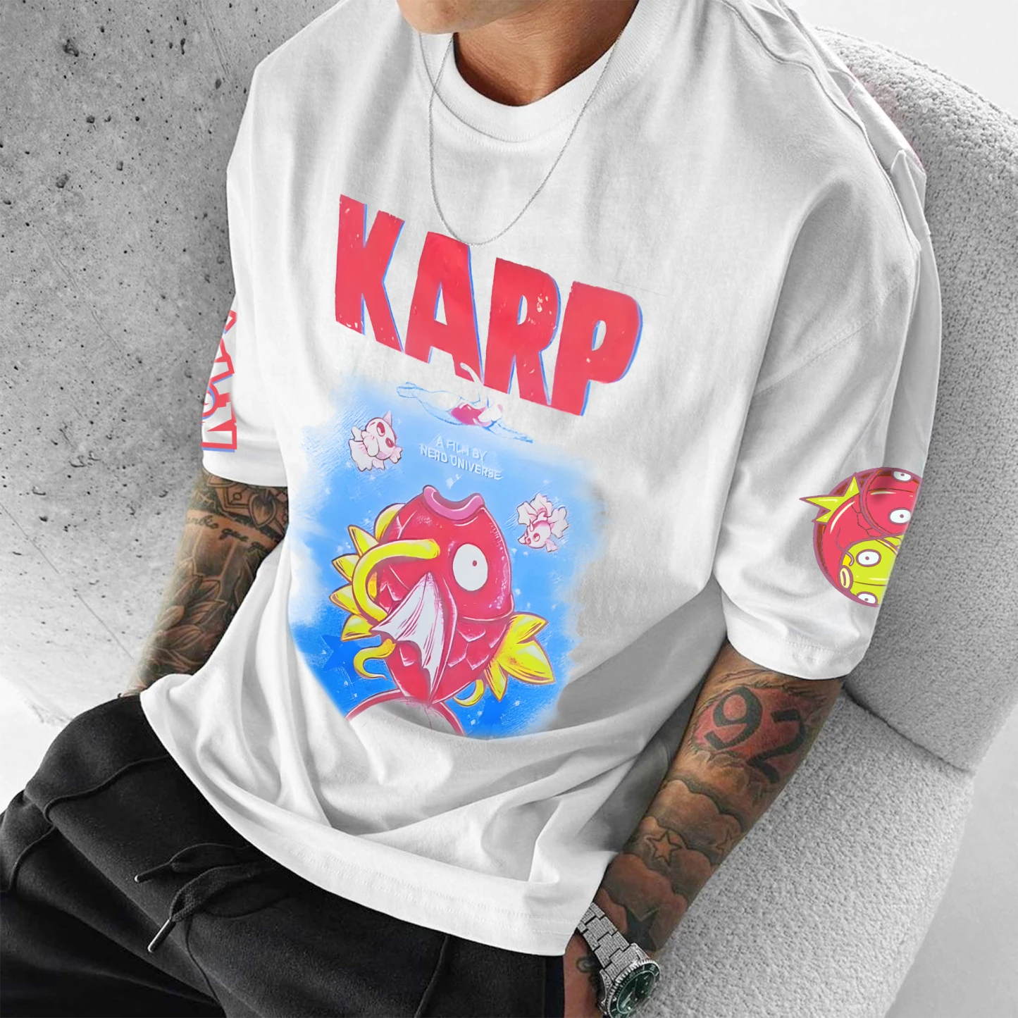 Summer Anime Pokémon Cosplay T-Shirt Cotton Short Sleeve Tops Casual Loose Retro T-Shirt Men Women Family Matching Outfits Tops view 2