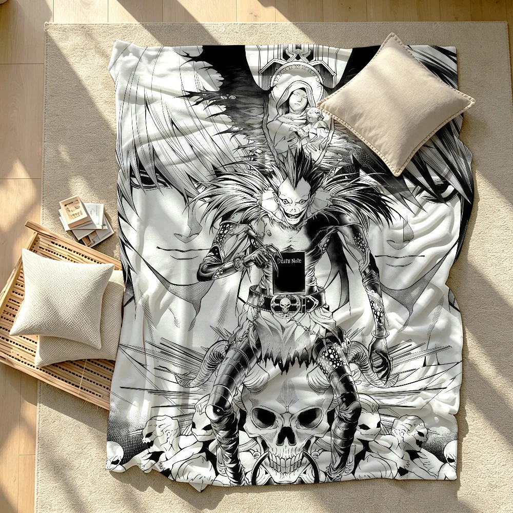 Anime D-Death Note Blanket Soft Skin Friendly And Thick Suitable For Bedroom Living Room Bed Sofa Camping Office Gift