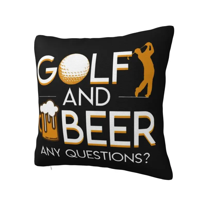 Luxury Golf And Beer Cushion Cover 50*50 cm Velvet Throw Pillow Case Home Decor Bedding Sofa Pillowslip