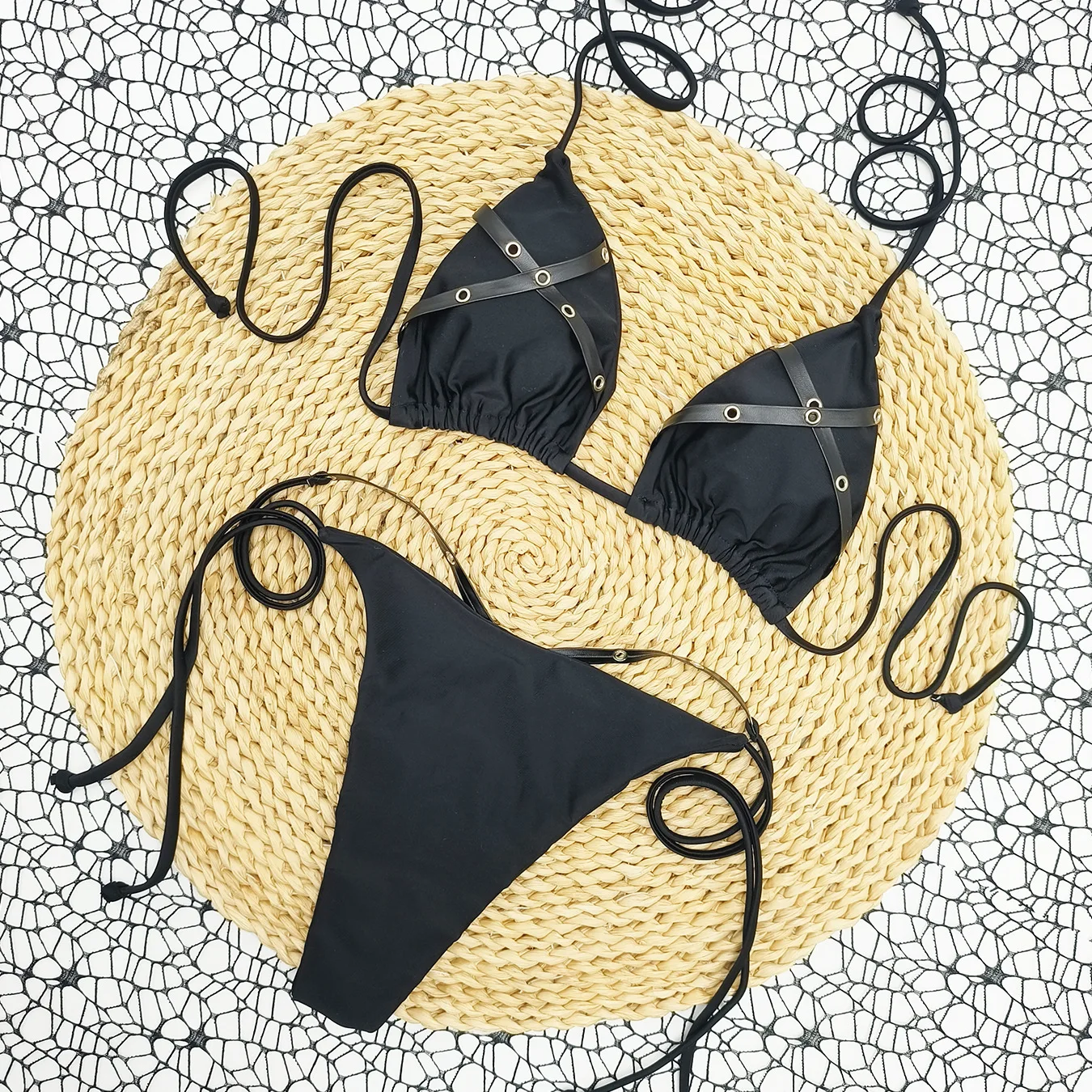 

Женский сексуальный комплект бикини из двух предметов, модный дизайн 2025, горячая распродажа, необходимая для вечеринок у бассейна и пляжного отдыха