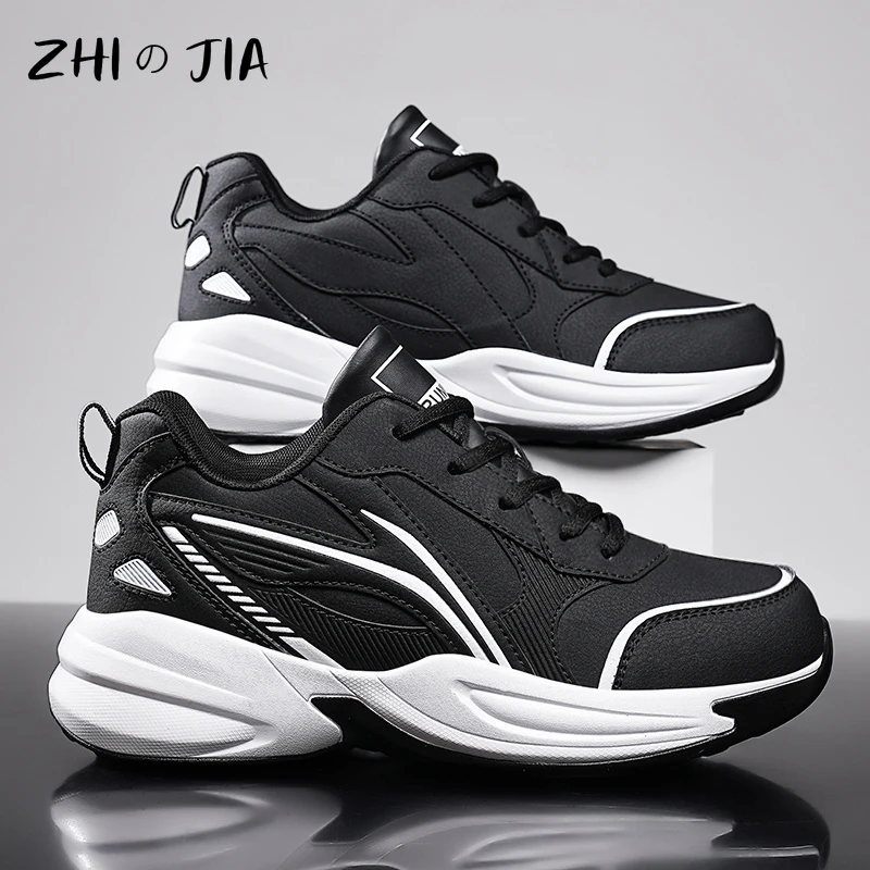 Autumn Winter Leisure Sneaker Men's Extra Large Running Shoes Fashion Anti slip Wear Resistant Leather Mountaineering Footwear