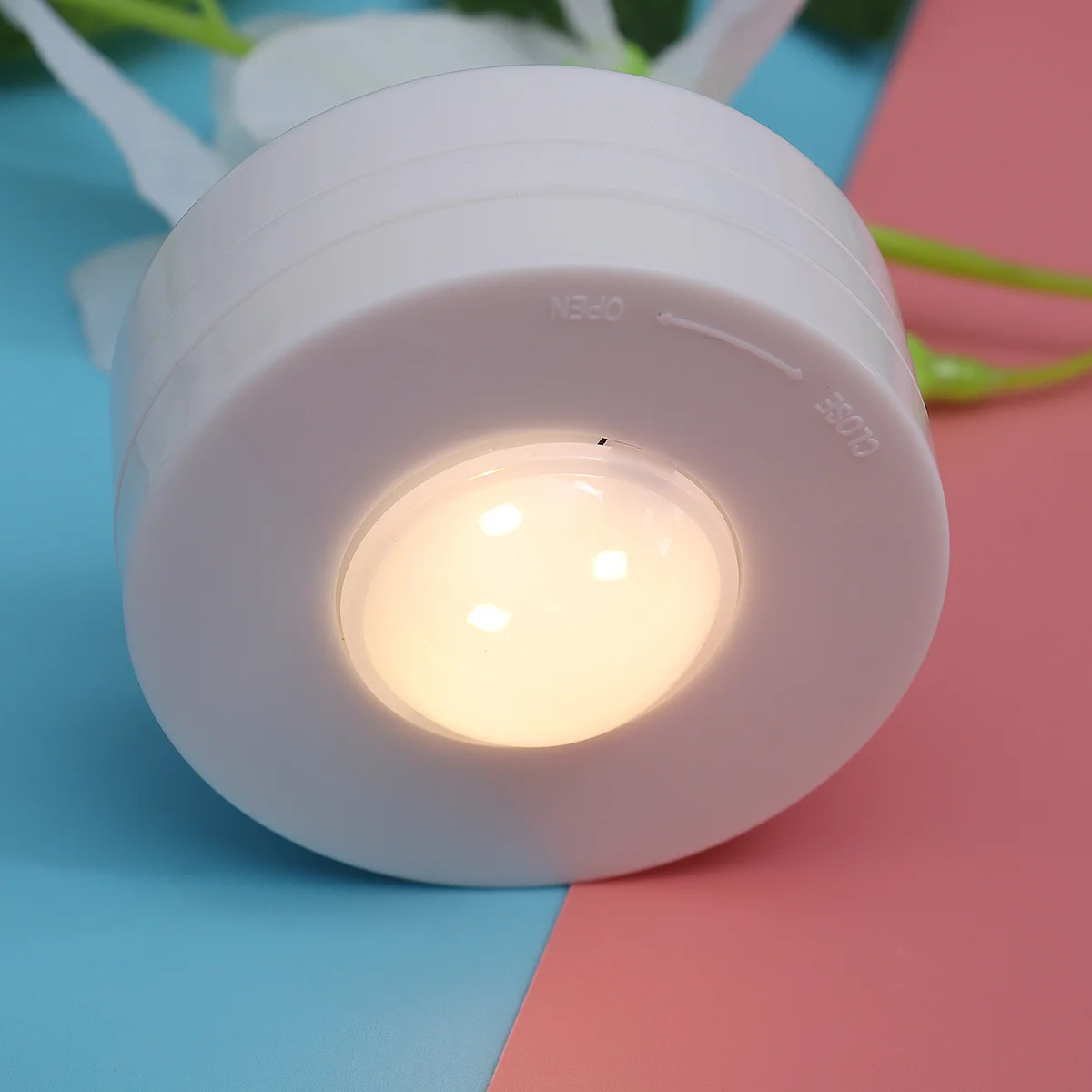 

4Pcs LED Cabinet Light with Wireless Remote Warm White Dimmable Puck Lights for Closet Bedroom Storage Room Hallway Stairs