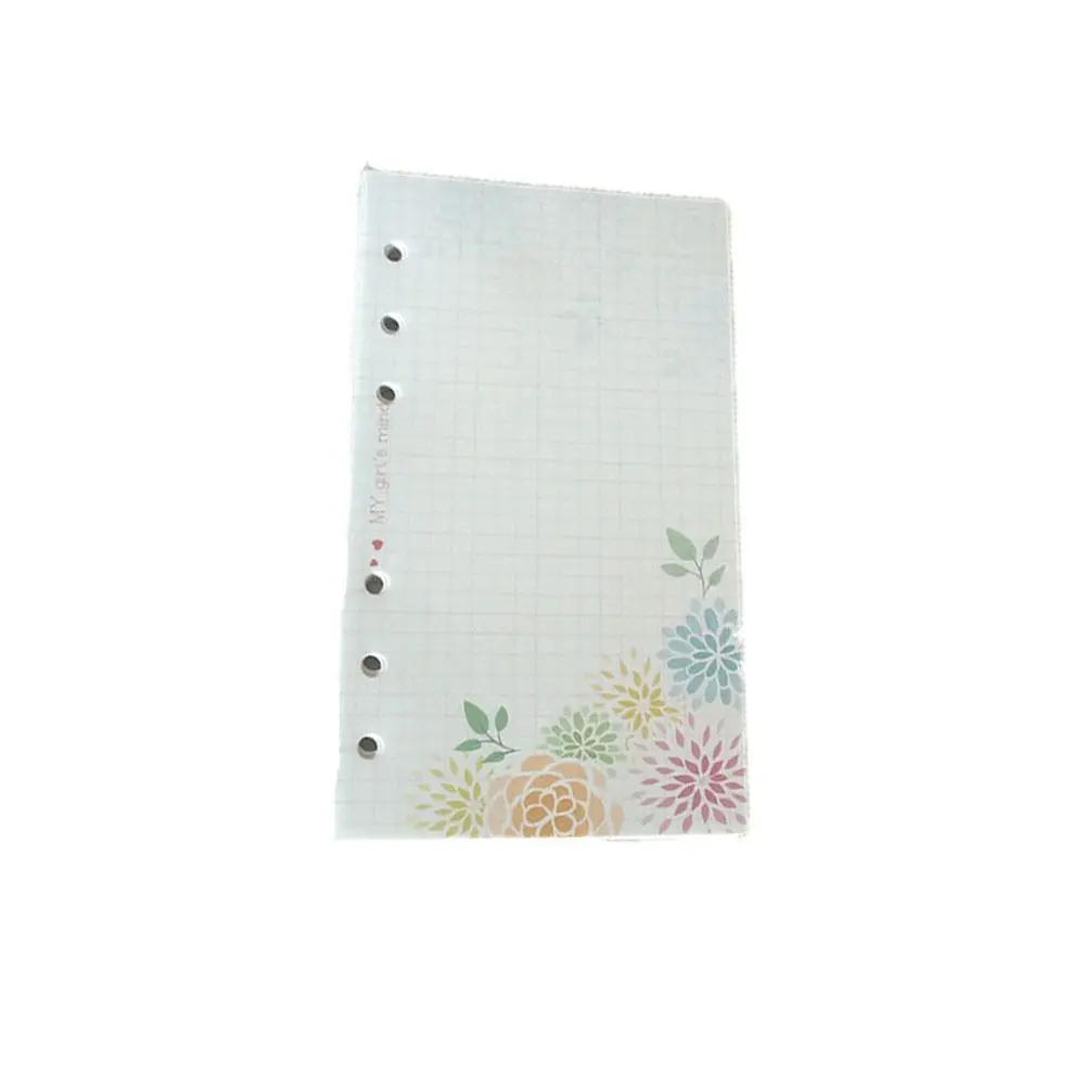 40Sheet A5 A6 A7 Loose-Leaf Refill Paper Cake Flower Inner Refill Spiral Binder Paper Line Grid 6-hole